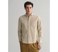 Langarmhemd GANT "REG UT CORDUROY SHIRT", Herren, Gr. 4XL, N-Gr, beige (putty), Cord, Obermaterial: 100% Baumwolle, regular fit, 2-Knopf-Manschette, Hemden Langarmhemd (79794826-4XL)