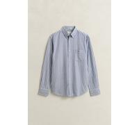 Langarmhemd GANT "REGULAR CLASSIC OXFORD STRIPE SHIRT", Herren, Gr. XXL, N-Gr, college blau, Web, Obermaterial: 100% Baumwolle, gestreift, regular fit normal, Rundhals, eingesetzt Manschette, Hemden,