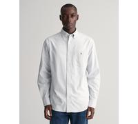 Langarmhemd GANT "Regular Fit Oxford Hemd strukturiert langlebig dicker gestreift", Herren, Gr. 3XL, N-Gr, blau (light blau), Popeline, Obermaterial: 100% Baumwolle, gestreift, regular fit hüftlang, 2