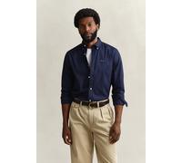 Langarmhemd GANT "REGULAR FIT PINPOINT OXFORD", Herren, Gr. XXL, N-Gr, blau (marine), Web, Obermaterial: 100% Baumwolle, regular fit normal, 2-Knopf-Manschette, Hemden, Businesshemd, Button-down-Krage