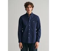 GANT Herren Reg Poplin Shirt Klassisches Hemd, Marine, XL EU