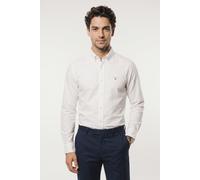 Langarmhemd GANT "SLIM PINPOINT OXFORD", Herren, Gr. L, N-Gr, weiß, Web, Obermaterial: 100% Baumwolle, slim fit normal, 2-Knopf-Manschette, Hemden (61249933-L) weiß
