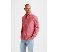 Langarmhemd H.I.S, Herren, Gr. XXL (45/46), N-Gr, rot, Web, Obermaterial: 100% Baumwolle, unifarben, regular fit, Rundhals, Manschette, Hemden, mit Kentkragen, Oxford-Qualität aus reiner Baumwolle (30