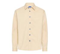Langarmhemd HUGO BLUE "Ebino", Herren, Gr. M, N-Gr, light beige275, Denim/Jeans, Obermaterial: 100% Baumwolle, unifarben, loose fit hüftlang, Rundhals, 1-Knopf-Manschette, Hemden Langarmhemd, mit kont