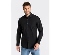 Hugo Hemd Kenno 10181991 Herren Langarm Slim Fit Baumwolle Schwarz Größe 39