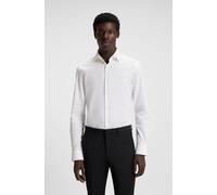 HUGO Slim-Fit Hemd aus bügelleichter Baumwoll-Popeline - Style Kenno, 50289499 Weiß 45