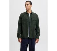 Langarmhemd JACK & JONES "JJECHARGE OVERSHIRT LS NOOS", Damen, Gr. M, N-Gr, duffel bag, Web, Obermaterial: 60% Baumwolle, 40% Polyester, unifarben, relaxed fit, Hemden Langarmhemd (81929203-M)