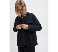 Langarmhemd JACK & JONES "JJECHARGE OVERSHIRT LS NOOS", Damen, Gr. XL, N-Gr, schwarz, Web, Obermaterial: 60% Baumwolle, 40% Polyester, unifarben, relaxed fit, Hemden Langarmhemd (15996025-XL)