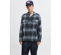 Langarmhemd JACK & JONES "JJECHARGE OVERSHIRT LS NOOS", Herren, Gr. S, N-Gr, grau (stormy weather), Web, Obermaterial: 60% Baumwolle, 40% Polyester, unifarben, modisch, relaxed fit, Langarm, Hemden (6