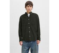 Langarmhemd JACK & JONES "JJECLASSIC CORD SHIRT L/S SN", Herren, Gr. S, N-Gr, grün (rosin), Web, Obermaterial: 100% Baumwolle, unifarben, modisch, comfort fit, Langarm, Hemden (31721158-S) rosin