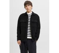 Langarmhemd JACK & JONES "JJEPERFECT CORDUROY OVERSHIRT LS SN", Herren, Gr. XS, N-Gr, schwarz, Web, Obermaterial: 100% Baumwolle, unifarben, relaxed fit, Hemden Langarmhemd (35566251-XS)