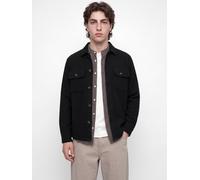 Langarmhemd JACK & JONES "JJEREGENT STRUCTURE OVERSHIRT LS SN", Herren, Gr. XL, N-Gr, schwarz, Web, Obermaterial: 100% Polyester, unifarben, relaxed fit normal, ohne Ausschnitt, Hemden, Polyester, loc