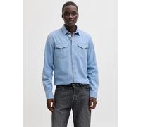 Jack & Jones Langarmhemd JJESHERIDAN SHIRT L/S NOOS Herren Gr. S light blau denim 100% Baumwolle