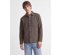 Langarmhemd JACK & JONES "JJESOHO OLLIE OVERSHIRT LS SN", Herren, Gr. S, N-Gr, cocoa pattern:houndstooth, Web, Obermaterial: 80% Polyester, 15% Polyacryl, 5% sonstige Fasern, gemustert, relaxed fit no