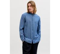 Jack & Jones Esummer Linen Blend Band Langarmhemd M Navy Blazer