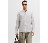 Jack & Jones Langarmhemd Esummer Linen Blend – 70% Baumwolle/30% Leinen, gestreift – S