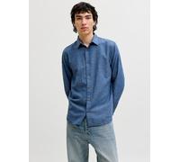 Jack & Jones Herrenhemd Mann Jjesommer Leinenmischung Schirft H/l Sn Blau Xs