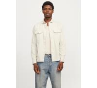 Langarmhemd JACK & JONES "JJETRAVIS SHIRT LS NOOS", Herren, Gr. S, N-Gr, gelb (moonbeam), Web, Obermaterial: 100% Baumwolle, unifarben, comfort fit taillenbedeckt, ohne Ausschnitt, Manschette, Hemden