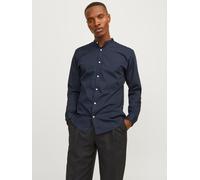 JACK&JONES Damen JJJOE Shirt LS Plain Mao Hemd, Navy Blazer, S
