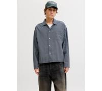 Langarmhemd JACK & JONES "JORAUSTIN CLEAN CHECK SHIRT LS SN", Herren, Gr. S, N-Gr, sky captain checks:checks, Web, Obermaterial: 100% Baumwolle, kariert, loose fit normal, Hemden (76627307-S) sky capt