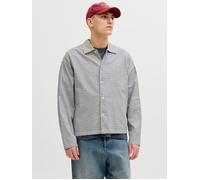 Langarmhemd JACK & JONES "JORAUSTIN CLEAN CHECK SHIRT LS SN", Herren, Gr. XL, N-Gr, odyssey gray checks:checks, Web, Obermaterial: 100% Baumwolle, kariert, loose fit normal, Hemden (54509045-XL) odyss