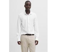 Langarmhemd JACK & JONES "JPRBLAACTIVE STRETCH LS SHIRT LN", Herren, Gr. M, N-Gr, weiß, Web, Obermaterial: 75% Polyester, 25% Elasthan, unifarben, slim fit, Hemden (53656560-M) weiß