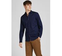 Langarmhemd JACK & JONES "JPRBLACARDIFF SHIRT L/S NOOS", Herren, Gr. M, N-Gr, blau (navy), Web, Obermaterial: 100% Baumwolle, slim fit, 1-Knopf-Manschette, Hemden (79337115-M) navy