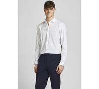 Langarmhemd JACK & JONES "JPRBLACARDIFF SHIRT L/S NOOS", Herren, Gr. XXL, N-Gr, weiß, Web, Obermaterial: 100% Baumwolle, slim fit, 1-Knopf-Manschette, Hemden (27365721-XXL) weiß