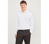 Jack & Jones Parker Detail Langarmhemd (Herstellerartikelnummer: 12260641-BrightWhite/SlimFit-M)