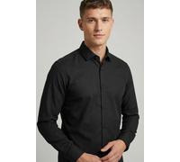 Langarmhemd JACK & JONES "JPRBLAPARKER SHIRT L/S REG SN", Herren, Gr. S, N-Gr, schwarz, Web, Obermaterial: 100% Baumwolle, unifarben, regular fit normal, Hemden (82095425-S) schwarz