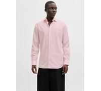 Langarmhemd JACK & JONES "JPRBLAPARKER Slim Fit Hemd, atmungsaktiv, ideal für den Alltag", Herren, Gr. M, N-Gr, impatiens pink fit:slim fit, Web, Obermaterial: 100% Baumwolle, unifarben, slim fit norm