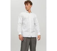 Langarmhemd JACK & JONES "JPRBLAPARKER Slim Fit Hemd, atmungsaktiv, ideal für den Alltag", Herren, Gr. XL, N-Gr, weiß, Web, Obermaterial: 100% Baumwolle, unifarben, slim fit normal, ohne Ausschnitt, 1