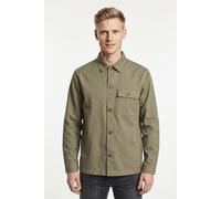 Langarmhemd JACK & JONES "JPRBLATYLER HERRINGBONE L/S OVERSHIRT", Herren, Gr. S, N-Gr, smokey olive fit:relaxed fit, Web, Obermaterial: 43% Lyocell, 38% Baumwolle, 19% Leinen, unifarben, relaxed fit n