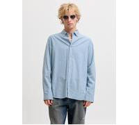 Langarmhemd JACK & JONES "JPRBLUHARVEY TWILL SOLID L/S SHIRT SN", Herren, Gr. XL, N-Gr, blau (soft chambray), Web, Obermaterial: 100% Baumwolle, unifarben, regular fit normal, ohne Ausschnitt, 2-Knopf