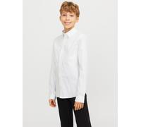 Jack & Jones Hemd JJEAXEL – Langarm, elastisch, weiß, Gr. 176, 97% Baumwolle/3% Elasthan