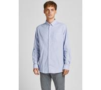 Langarmhemd JACK & JONES "OXFORD SHIRT", Herren, Gr. M, N-Gr, blau (hellblau), Web, Obermaterial: 100% Baumwolle, schmal, Hemden (37463716-M) hellblau