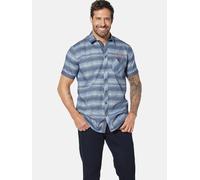 Langarmhemd JAN VANDERSTORM "Kurzarmhemd MERTRICH", Herren, Gr. XL, weit, blau (blau gestreift), Obermaterial: 100% Baumwolle CO., Hemden (41507117-XL) blau gestreift