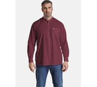 Jan Vanderstorm Stehkragenhemd Herren Comfort Fit Baumwolle rot, 7XL