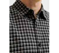 Langarmhemd "JJCARTER CHECK SHIRT LS SN PLS", Herren, Gr. 6XL, N-Gr, schwarz-weiß (schwarz), Web, Obermaterial: 100% Baumwolle, JACK & JONES PLUSSIZE, kariert, relaxed fit normal, ohne Ausschnitt, 1-K