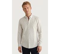 Langarmhemd JOOP JEANS "Hansen", Herren, Gr. 3XL, N-Gr, natural, Web, Obermaterial: 100% Baumwolle, gemustert, mehrfarbig, regular fit, 1-Knopf-Manschette, Hemden Langarmhemd, mit Alloverprint (833337