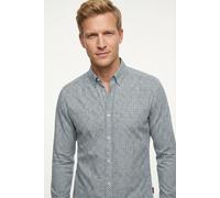 Langarmhemd JOOP JEANS "Hansen", Herren, Gr. XXL, N-Gr, blau gemustert, Web, Obermaterial: 100% Baumwolle, gemustert, mehrfarbig, 1-Knopf-Manschette, Hemden, mit Alloverprint (84047345-XXL) blau gemus