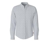 Langarmhemd JOOP JEANS "Hanson", Herren, Gr. M, N-Gr, dunkelblau, Web, Obermaterial: 100% Baumwolle, gemustert, regular fit taillenbedeckt, Rundhals, eingesetzt Manschette, Hemden, Regular fit mit kla