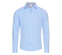 Langarmhemd JOOP JEANS "Hanson", Herren, Gr. XXL, N-Gr, blau (pastel blau), Web, Obermaterial: 55% Leinen, 45% Baumwolle, clean, unifarben, hüftbedeckend, 1-Knopf-Manschette, Hemden, mit Leinenanteil