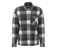 Langarmhemd JOOP JEANS "Harvi1", Herren, Gr. L, N-Gr, schwarz (schwarz weiß), Web, Obermaterial: 85% Baumwolle, 15% Polyester, gemustert, kariert, mehrfarbig, regular fit normal, Rundhals, eingesetzt,