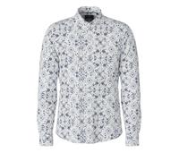Langarmhemd JOOP "Pai", Herren, Gr. 44, N-Gr, dunkelblau, Web, Obermaterial: 100% Baumwolle, unifarben, slim fit normal, 2-Knopf-Manschette, Hemden, mit floralem Muster, slim fit (18109564-44) dunkelb