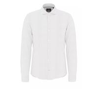 Langarmhemd JOOP "Pares", Herren, Gr. 42, N-Gr, weiß, Web, Obermaterial: 97% Baumwolle, 3% Elasthan, unifarben, slim fit normal, 2-Knopf-Manschette, Hemden (60175216-42) weiß