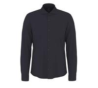 Langarmhemd JOOP "Pares", Herren, Gr. 43, N-Gr, schwarz (dunkelblau), Web, Obermaterial: 97% Baumwolle, 3% Elasthan, unifarben, slim fit normal, 2-Knopf-Manschette, Hemden (28962246-43) dunkelblau