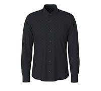 Langarmhemd JOOP "Pierce", Herren, Gr. 42, N-Gr, dunkelblau, Web, Obermaterial: 100% Baumwolle, gemustert, regular fit normal, Rundhals, eingesetzt Manschette, Hemden, Regular fit mit klassischem Hemd