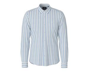 Langarmhemd JOOP "Pit", Herren, Gr. 39, N-Gr, blau (lt, pastel blau), Web, Obermaterial: 60% Leinen, 40% Baumwolle, slim fit, 2-Knopf-Manschette, Hemden, Leinehemd, schmale Passform, Kentkragen (35469