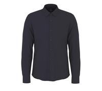 Langarmhemd JOOP "Pit", Herren, Gr. 46, N-Gr, dunkelblau, Web, Obermaterial: 97% Baumwolle, 3% Elasthan, unifarben, slim fit normal, 2-Knopf-Manschette, Hemden (78165405-46) dunkelblau